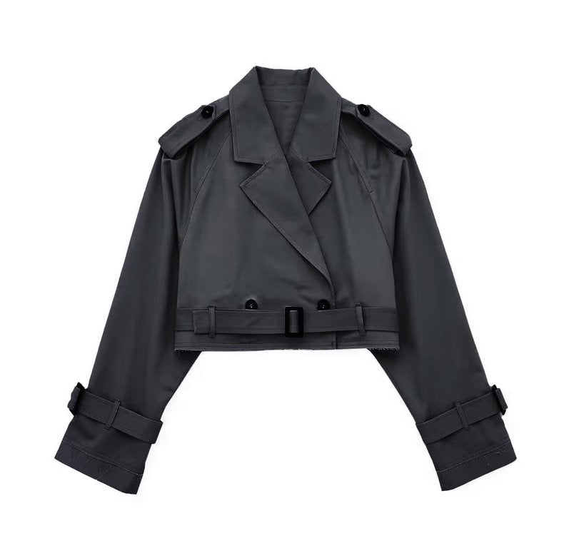 Aggie Crop Trench Coat